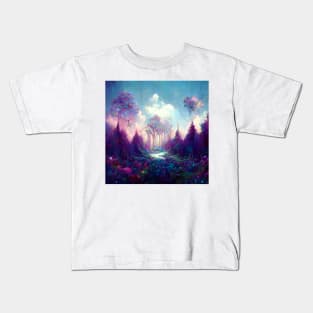 Magical Forest Landscape Kids T-Shirt